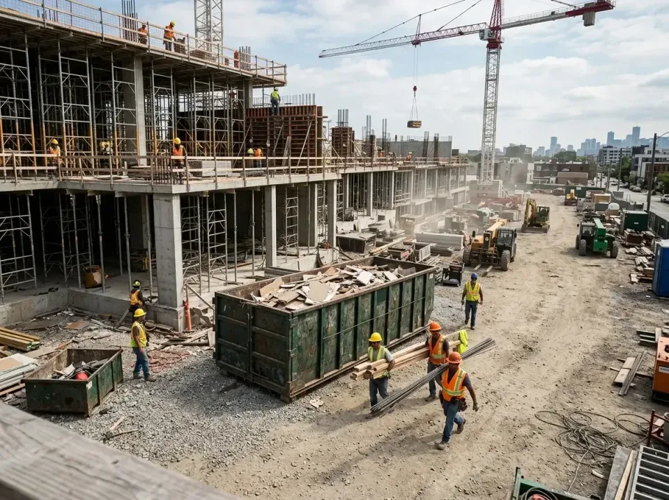commercial-construction-site-w-002 — frequently asked questions, Low Cost Construction Dumpster Rental in Lake St. Louis, MO